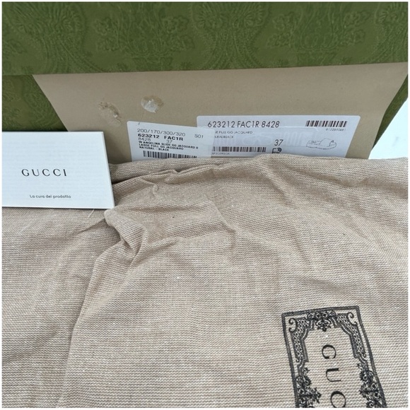 Gucci monogram Angelina slide platform sandals size 37 made in Italy - Picture 7 of 7